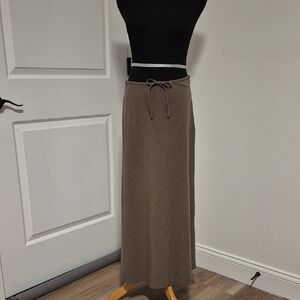 Old Navy Brown Plaid Maxi Skirt